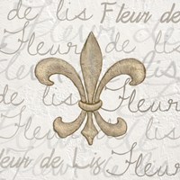 Fleur de Lis - White Fine Art Print