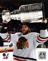 Patrick Kane with the Stanley Cup Game 6 of the 2013 Stanley Cup Finals Fine Art Print