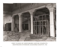First Floor of Greensboro Motor Company Guilford County, NC Fine Art Print