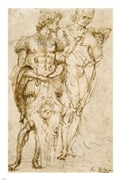 Two Standing Male Figures Fine Art Print