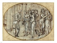 Odysseus and the Daughters of Lycomedes Fine Art Print