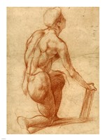 Study of a Kneeling Figure Fine Art Print