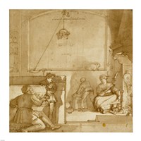 Taddeo in the House of Giovanni Piero Calabrese Fine Art Print