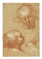 Three Studies of Women Fine Art Print