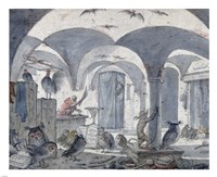 An Enchanted Cellar with Animals by Cornelis Saftleven - various sizes