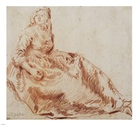 Study of a Seated Woman Fine Art Print