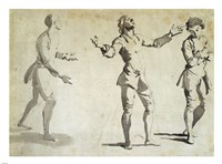 Three Figure Studies Fine Art Print