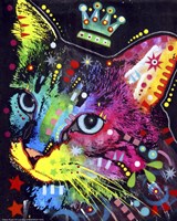 Thinking Cat Crowned Fine Art Print