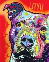 Thoughtful Pit Bull 2 Fine Art Print