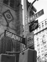 Broadway and Wall Street Fine Art Print