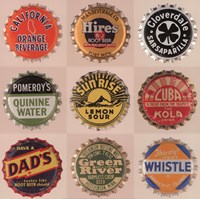 Pop Bottletops I Framed Print