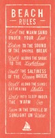 Beach Rules - Coral Fine Art Print