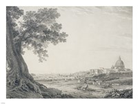 An Extensive View of Rome from the Orti della Pineta Sacchetti Fine Art Print