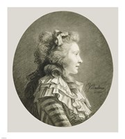Portrait of a Young Lady in Profile Fine Art Print