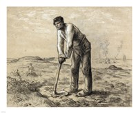 Man with a Hoe by Jean Francois Millet - various sizes