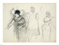 Sketches of Cafe Singers Fine Art Print