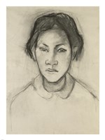 Head of a Tahitian Woman Fine Art Print