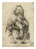 Dancing Peasant Couple Fine Art Print
