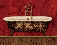 Royal Red Bath I Framed Print