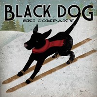 Black Dog Ski Co. Framed Print