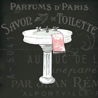 Chalkboard Bath I Framed Print