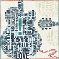 Type Guitar Square II Fine Art Print