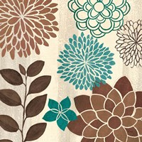 Abstract Garden Blue I Fine Art Print