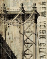 Vintage NY Manhattan Bridge Fine Art Print