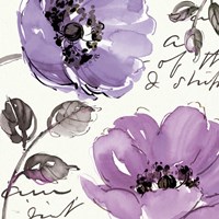 Floral Waltz Plum II Fine Art Print