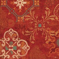 Crimson Stamps II Fine Art Print