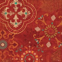 Crimson Stamps III Fine Art Print