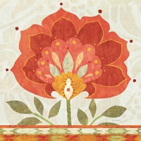 Ikat Bloom I Fine Art Print