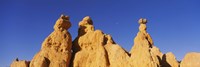 Low angle view of rock formations, Queens Garden, Bryce Canyon National Park, Utah, USA Fine Art Print