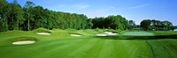 Sand traps in a golf course, River Run Golf Course, Berlin, Worcester County, Maryland, USA Fine Art Print