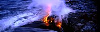 Lava flowing from a volcano, Kilauea, Hawaii Volcanoes National Park, Big Island, Hawaii, USA by Panoramic Images - 27" x 9"