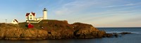 Lighthouse on the coast, Cape Neddick Lighthouse, Cape Neddick, York, Maine, USA Fine Art Print