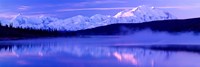 Reflection of snow covered mountains on water, Mt McKinley, Wonder Lake, Denali National Park, Alaska, USA by Panoramic Images - 27" x 9"