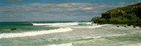 Waves breaking on the shore, backside of Lennox Head, New South Wales, Australia Fine Art Print
