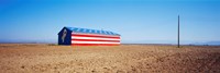 Flag Barn on Highway 41, Fresno, California by Panoramic Images - 27" x 9"