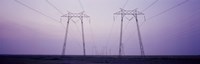 Electric Towers at Sunset California USA
