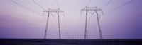 Electric towers at sunset, California, USA Fine Art Print