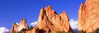 Low angle view of rock formations, Garden of The Gods, Colorado Springs, Colorado, USA Fine Art Print
