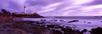 Lighthouse on the coast, Pigeon Point Lighthouse, California, USA Fine Art Print
