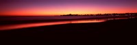 Beach at sunset, Santa Cruz, Santa Cruz County, California, USA Fine Art Print
