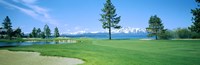 Sand trap in a golf course, Edgewood Tahoe Golf Course, Stateline, Douglas County, Nevada Fine Art Print