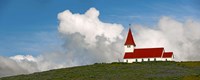 Church on hill, Vik, Iceland Fine Art Print