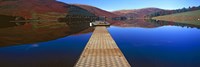 Pier at a lake, St Mary's Loch, Scottish Borders, Scotland Fine Art Print