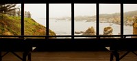 Coastal viewed from a shed at Mendocino Coast Botanical Gardens, Fort Bragg, California, USA Fine Art Print