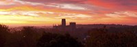 Durham Cathedral view from Wharton Park at sunrise, Durham, County Durham, England Fine Art Print