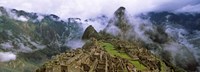 High Angle View of Machu Picchu, Peru Fine Art Print